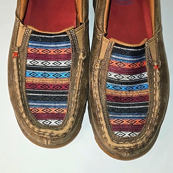 Twisted X slip on driving moc shoe WXC0005 size 9 aztec - Picture 4 of 12